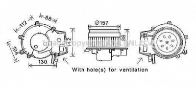 AVA QUALITY COOLING ms8643 -  Электродвигатель, вентиляция салона